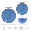 Melamine Dinnerware Set, Plates And Bowls Sets for 4, 12PCS