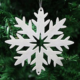 Robelli White Christmas Tree Hanging Pendant Baubles Decoration Ornaments (3 x Snowflakes)