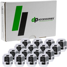 DPAccessories Chrome Lug Nuts | Compatible Replacement for Subaru | 28171AJ001, 28171AG000, 28171AJ000 | Factory/OEM Wheels Only | Set of 16 | DSU121251F-CH/016