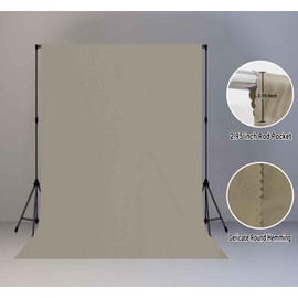 LYLYCTY 5x7FT Gray Screen Backdrop Photo Background, Pure Grey Color, Professional Photography Video Studio, Events, Streaming, Games, Live Streaming, Video Shooting KLY16