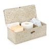 Sumnacon Small Woven Basket for Shelf Wicker Shelf Storage Basket