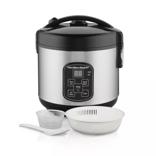 Hamilton Beach Digital Programmable Rice Cooker & Food Steamer, 8