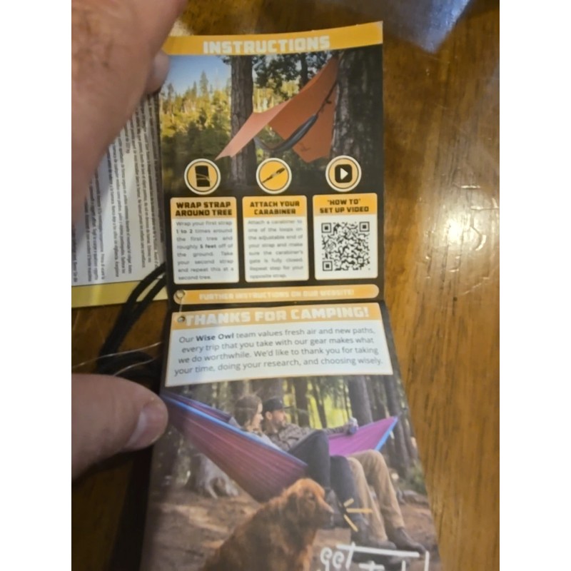 Wise Owl Outfitters Camping Hammock w/Tree Straps, Large - Burgundy/NavyB