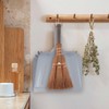 Small Metal Dust Pan and Brush for Fireplace, Garage, Shop,