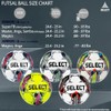 Select Jinga V22 - Bola de fútbol Sala, Color Blanco,
