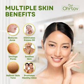 Ohrtov Sulfur Soap Bar – Sulfur Face & Body Wash for Acne – Sulphur Exfoliating Facial Cleanser Absorbs Excess Oil, Reduces Breakouts, & Cleanses Skin – Natural Acne, Rosacea Treatment