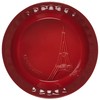 Le Creuset Eiffel Tower Collection Stoneware Pie Dish, 9", Cerise