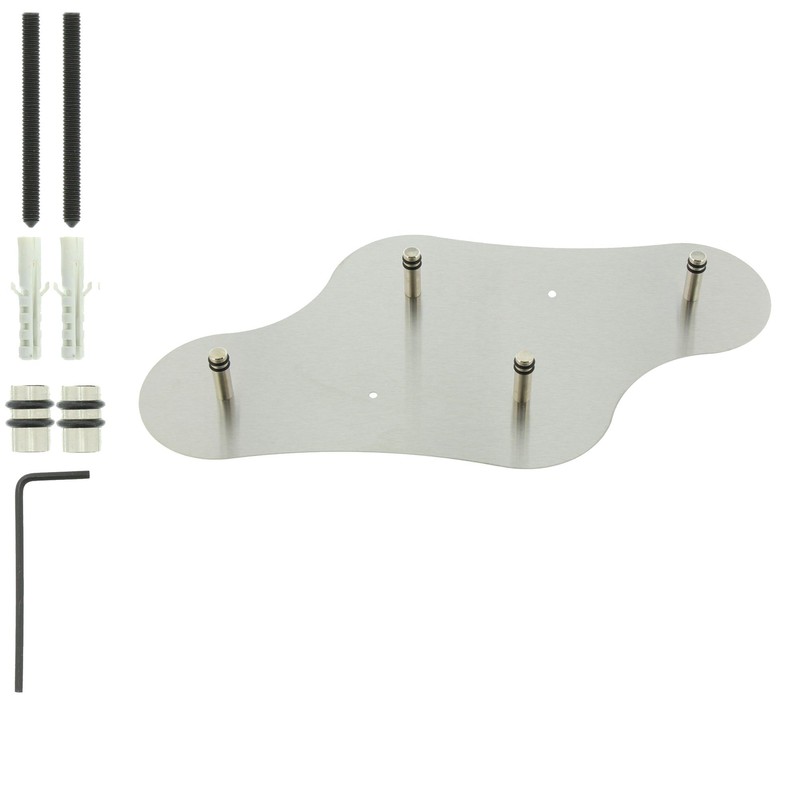 Burg-Wächter Nuvola 6400/6 Ni Stainless Steel Key Board, Grey, Schlüsseltafel
