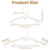 40 Pack Plastic Hangers 13-17’’ Thickened Adjustable Clothes Hanger White