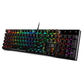 Redragon Redragon K556 RGB LED Backlit Wired Mechanical Gaming Keyboard, 104 Keys Hot-Swap Mechanical Keyboard w/Aluminum Base, Upgraded Socket and Noise Absorbing Foams, Soft Tactile Brown Switch