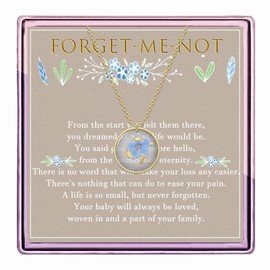 Forget Me Not Necklaces Cameo Necklaces Cameo Jewelry Gifts for Mother Miscarriage Loss of Life Sympathy Gifts Memorial Gifts Jewelry (blue flower forget)
