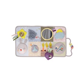 Taf Toys Newborns & Toddlers Busy Board with Music & Lights 13 Montessori Activities Baby Safe Mirror, 3D Activities, Textures & a Baby Teether Develops Motor Skills, Senses & Eye Hand Coordination