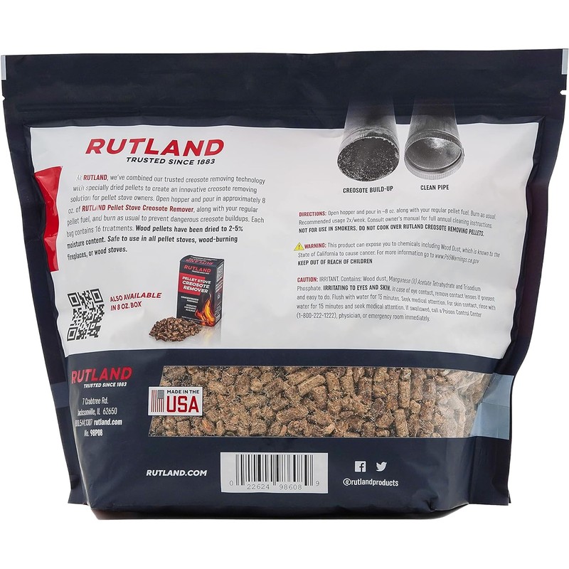 Rutland Products Pellet Stove Creosote Remover, Chimney & Flue Cleaning