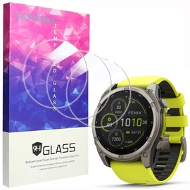 Compatible for Garmin Fenix 8 Screen Protector, Lamshaw [3 Pack] 9H Tempered Glass Screen Protector Film Compatible for Garmin Fenix 8 51mm AMOLED,Fenix 8 51mm Solar Smartwatch (NOT 43mm,47mm)