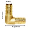 TOP-VIGOR 3 Pieces 16mm Barb Brass 90 Degree Elbow Connector