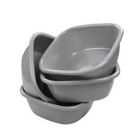 Begale 10 Quart Wash Basin, Set of 4 (Gray)