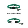 Green Cat Collar Green Shamrock Charm Safety Breakaway Adjustable Neck
