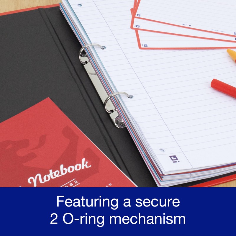 Oxford Premium A4 Ring Binder, Red Single Folder, 25mm Capacity