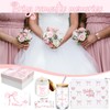 Meanplan 6 Pcs Bridesmaid Proposal Gifts Pink Bow Will You