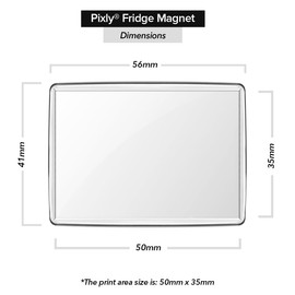 Premium Quality Clear Acrylic Blank Photo Fridge Magnets 50 x 35 mm (Pack of 5)