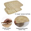 PEMAR L-Sized Set of 2 Large Bamboo Wicker Serving Trays
