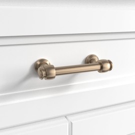 Kruse Hardware 30739 - (Single) Milano Door and Drawer Pull - 3in Center-to-Center, Champagne Bronze