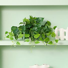 TOTOGA Fake Pothos Artificial Fake Plants Fake Potted Plants for Wall Home Room Office Indoor Decor
