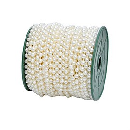 B&S FEEL B&S FEEL 5mm Faux Pearl Beads Garland Pearl Bead Roll Strand for Wedding Party Decoration, 99 Feet Roll (Ivory)