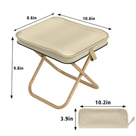 HeySocks Portable Folding Stool Lightweight Mini Pocket Chair Sturdy Outdoor Camping Fishing Seat Compact Travel Chair for Hiking Picnic