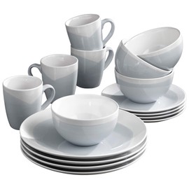 American Atelier Dinnerware Set (Blue/Gray), 10.5x10.5"