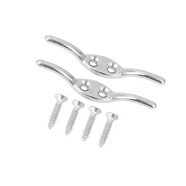 Motoforti 2 Set 2 Inch 316 Stainless Steel Universal Marine Boat Flagpole Cleat Hook with 4 Mounting Screws Long-Lasting