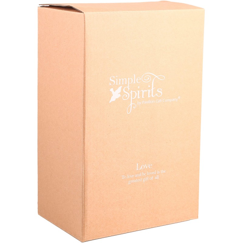 Pavilion Gift Company Simple Spirits 41008 Angel Figurine Holding Hearts,
