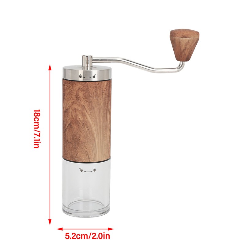 Manual Coffee Grinder Ceramic Core Adjustable Coarseness Stainless Steel Hand
