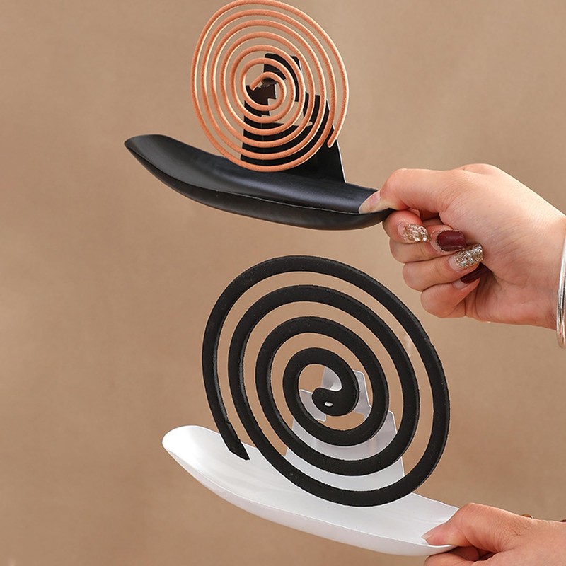 Pack of 2 Snail Mosquito Spiral (Black & White) Holder,