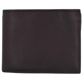 Swiss Marshall Top Grain Leather Wallets for Men RFID Blocking Bifold Wallet with Center Flap ID Window Ultra Strong Stitching Extra Capacity (Brown)
