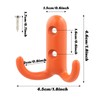 Litinliv Pack of 6 Children's Colourful Wall Hooks, Coat Hooks
