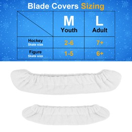 Coolrunner - Fundas de hoja para patinaje sobre hielo, protector de hoja de patinaje deportivo para patines de hockey, patines artísticos y patines de hielo (blanco, M)