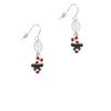 Delight Jewelry Silvertone Candy Cane with Green Bow Silvertone Leaf