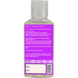 Nature Max Coconut Oil Pure & Natural Cold Pressed Concentrated Crude Perfect Fresh For Food Cooking ِ& Body & Hair Non Gmo No Additives Kosher Halal (1 Pack = 1.69 oz / 50 ml) زيت جوز الهند حلال