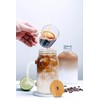 ANOTION Mason Jar with Lid and Straw, 24 oz Regular