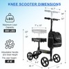 BlessReach Knee Scooter for Adults for Foot Injuries, 8'' Rubber