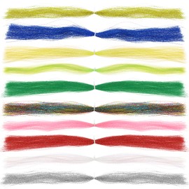 PATIKIL Crystal Flash Fly Fishing Line Fly Tying Material, 10Pcs 250 Strands Dry Flies Decorating Accessories for Making Fishing Hook Lure Flies 10 Colors