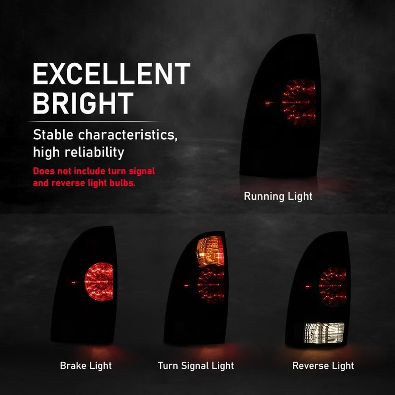 G-PLUS LED Rear Tail Lights Assembly Brake Lamps Left+Right Pair