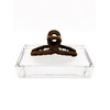 Satin Hair Claw Clamp 12.5cm Extra Strong Hold in Black,