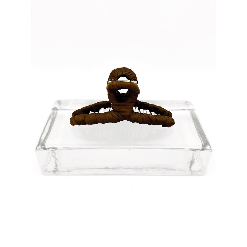 Satin Hair Claw Clamp 12.5cm Extra Strong Hold in Black,