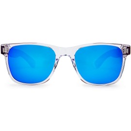 Sunglasses for Men and Women Wood | Premium Polarised Walnut Wood Frame with Acetate Frame | Blackened Wooden Glasses UV400 Lenses | Women & Men Sunglasses UV Protection, Clear frame | Walnut wood