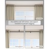 Tension Curtain Rod By EZFurni,123-160 Inches, Heavy Duty Tension Rod,Adjustable