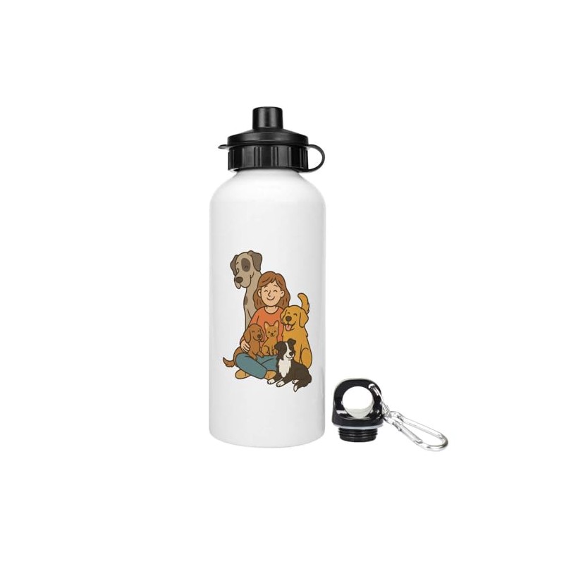 600ml 'Dog Lady Pet Lover' Reusable Water/Drinks Bottle (WT00087826)