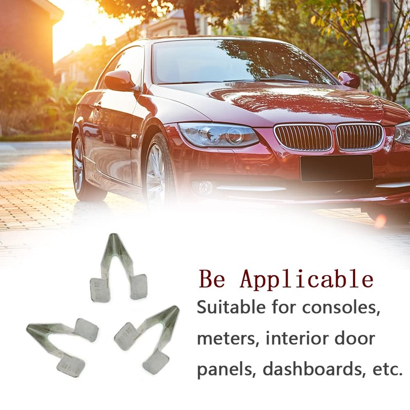 20 Pcs Metal Interior Trim Panel Lining Spring Clips Vehicle