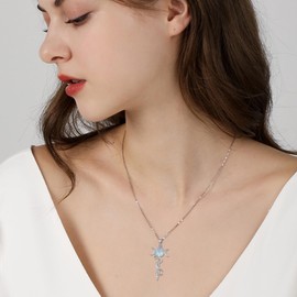 ONEFINITY Hecate Necklace 925 Sterling Silver Wheel Of Hecate Goddess Necklace Wiccan Pagan Jewellery Gifts For Women (Triple Moon Hecate 1)